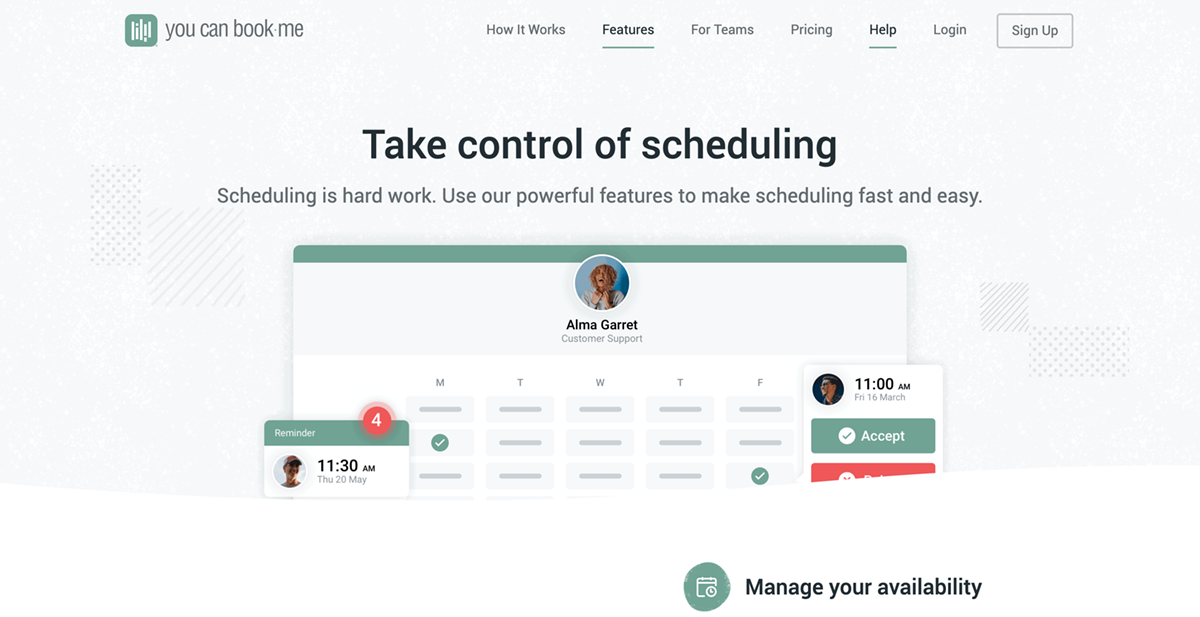 A scheduling app like you can book me can eliminate all kinds of scheduling headaches for mortgage brokers through booking and calendar automation. 