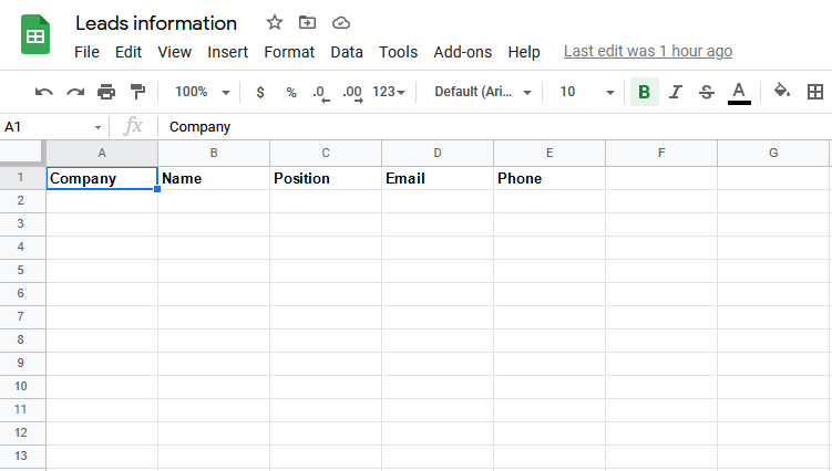 Parse Data from Excel with Mailparser Google Spreadsheet