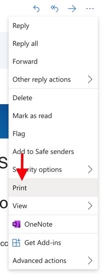 Save Email as PDF on Outlook