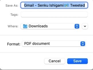 Saving Emails as PDFs on Gmail