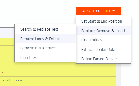 Web Form Data to Excel Mailparser Replace Remove & Insert Filter