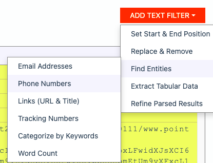 how to extract telephone numbers with an email parser