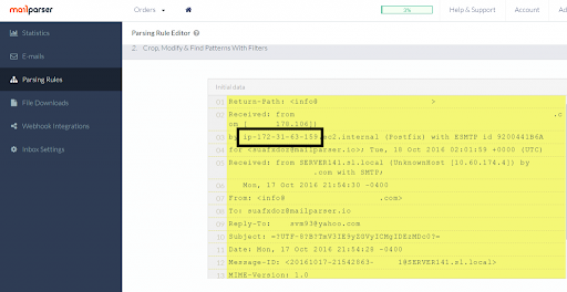 Traceable IP address in Email Header