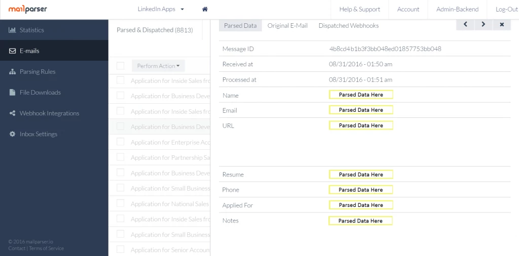 Manage QuoteWizard leads with Mailparser