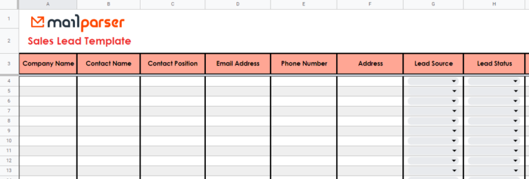 Track & Convert leads With This Free Sales Lead Template