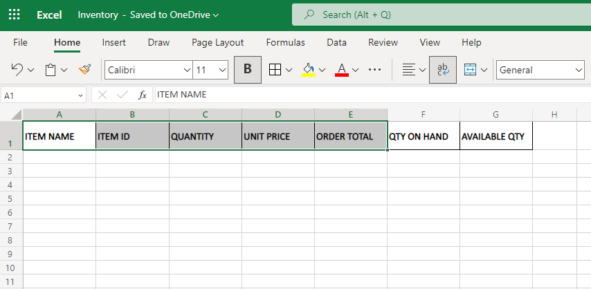 How to Manage Inventory with Mailparser - New Excel Spreadsheet