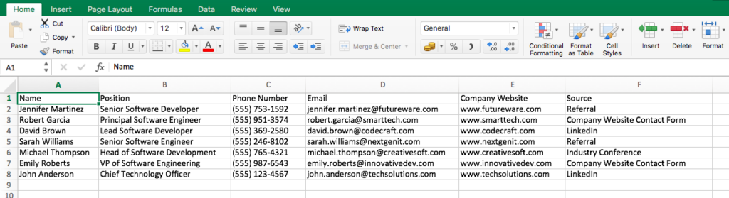 Email to Excel - Downloaded File