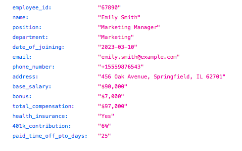 PDF to JSON - Parsed Data