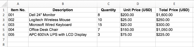 Extract Table from PDF - Excel Download