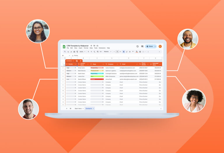 Google Sheets CRM Template by Mailparser