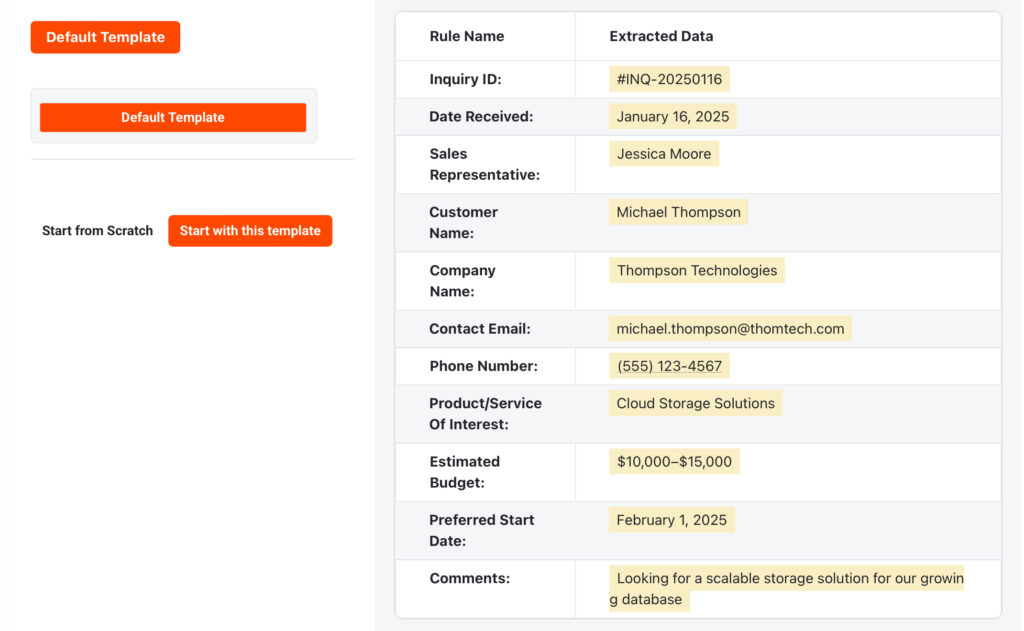 PDF to CSV - Mailparser Automatic Setup