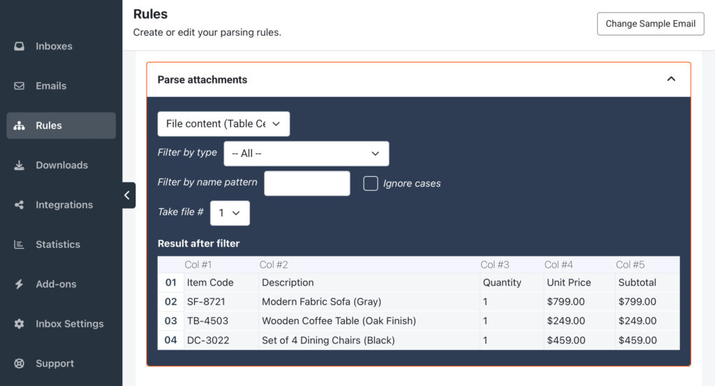 Extract Data from PDF to Excel - Parsed Table