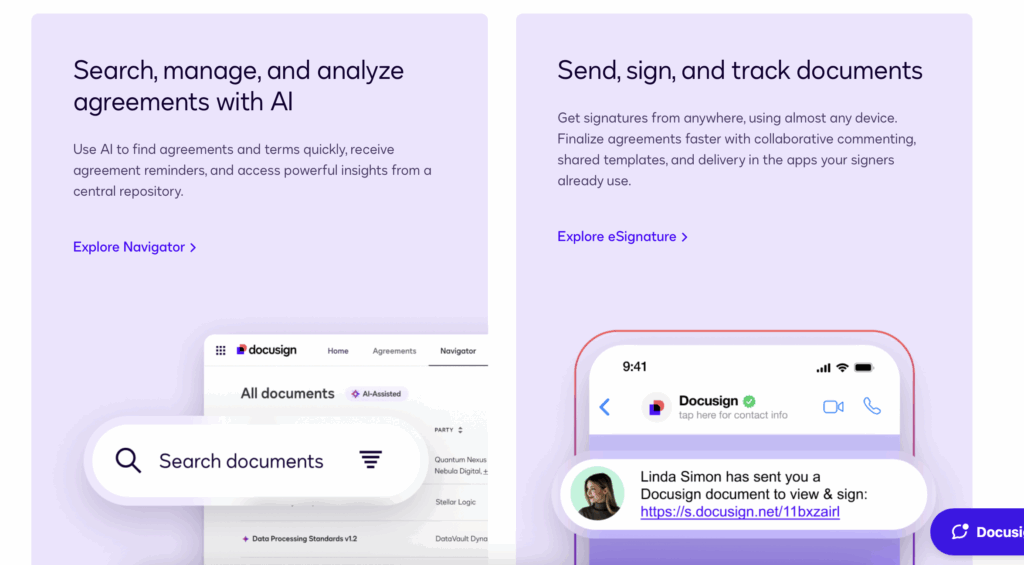 Docusign Featured Functionalities