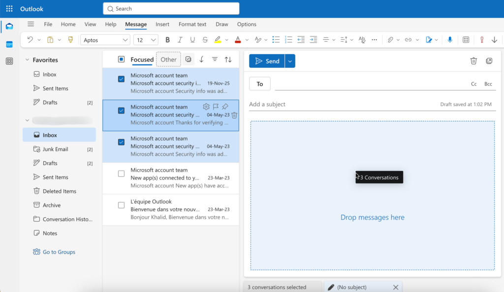 Forward Emails in Outlook Manually